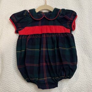 The Beaufort Bonnet Company Plaid One Piece - Red and Green